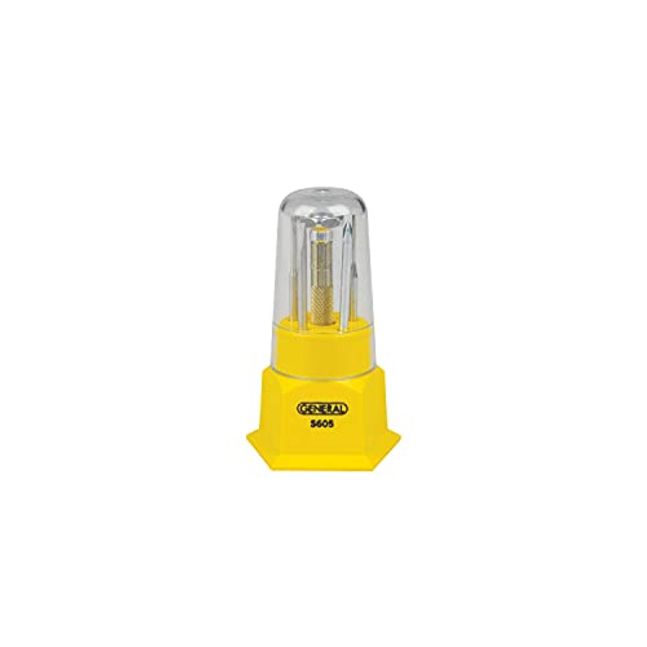 General Tools (S605) Five-Blade Jeweler's Screwdriver Set, 4 Slotted Blades - 0.100, 0.070, 0.055, 0.04, 1 Phillips Blade - #0