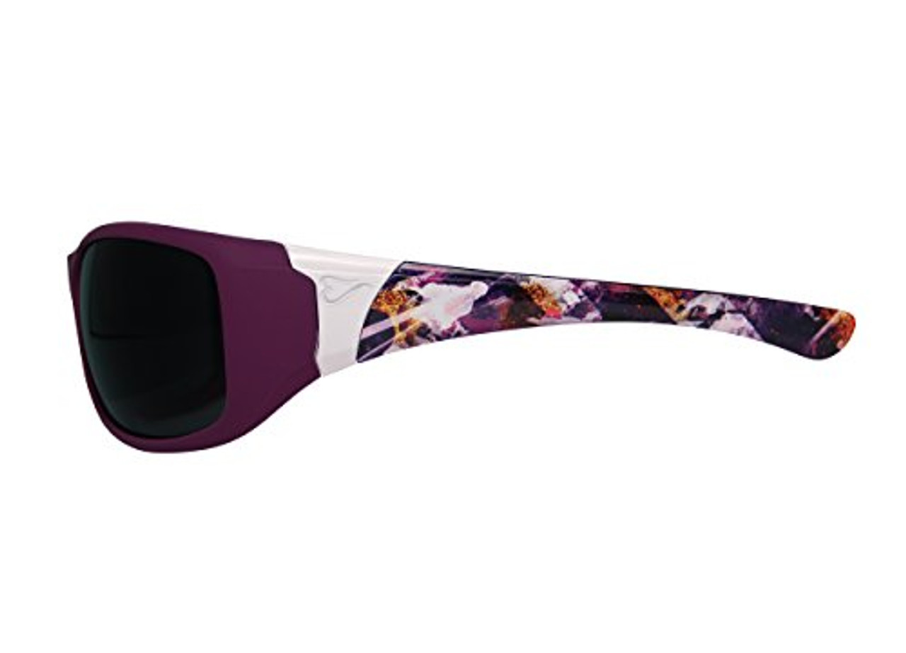 EDGE EYEWEAR YC156-A3 Safety Glasses, Civetta Black-Purple Series, Smoke Lens