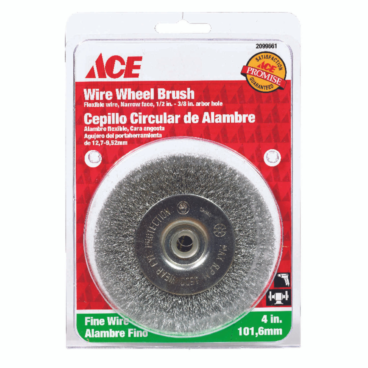 Ace 2099661 Crimped Fine Wire Wheel Brush, 4"