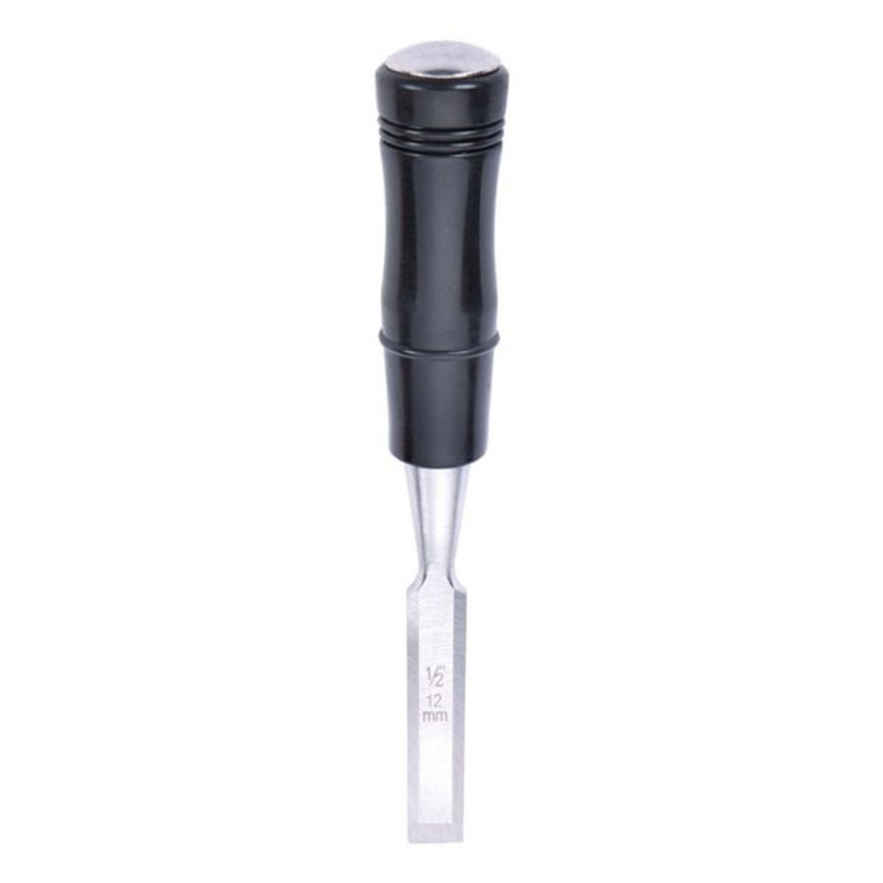 PLYMOUTH FORGE 13112P 1/2" Wood Chisel, Drop Forged Steel, High Impact Plastic Handle, Black