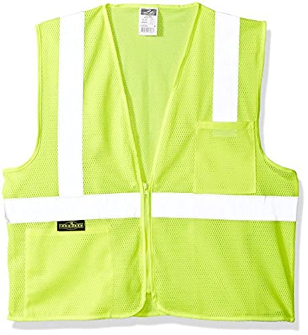 Radians SV2ZGM4X Polyester Mesh Economy Class 2 High Visibility Vest with Zipper Closure, 4X-Large, Green