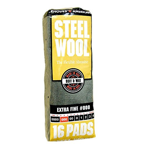 Homax - Rhodes America (106101) Steel Wool, Extra Fine Grade #000, 16 Pads