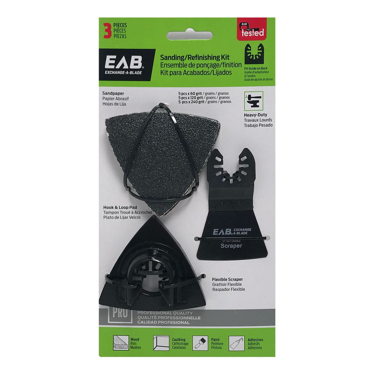 EAB 1070532 Sanding/Refinishing Oscillating Blades Kit, 3-Piece