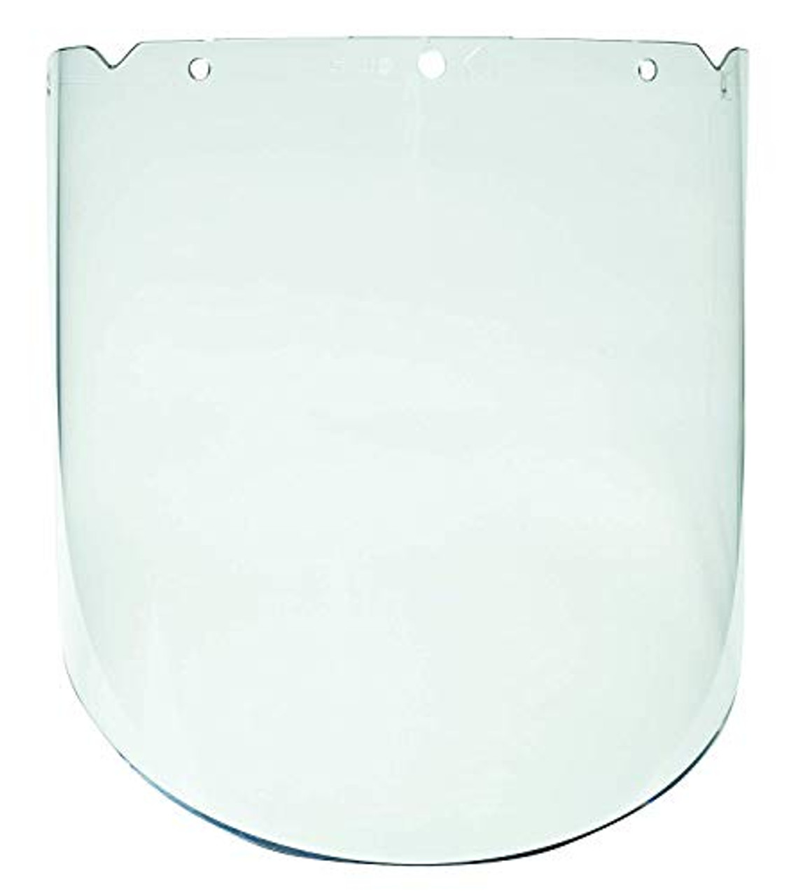 MSA 10115844 V-Gard Visor - Elevated Temperature, Polycarbonate (PC), Clear Tint with Antifog/Antiscratch Coating, Molded, 9.25" x 17" x 0.098", Heavy Duty, Replaceable Eye Protection for Hard Hat