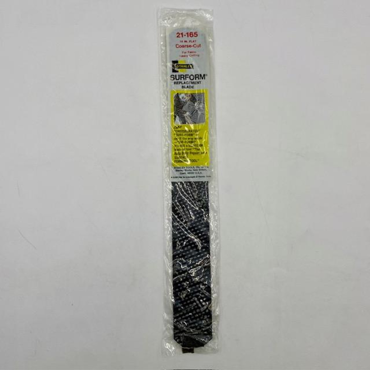 Vintage Stanley 21-165 14" Flat Coarse-Cut Surfoam Replacement Blade, Made in U.S.A.