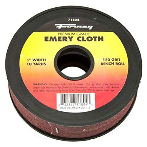Forney (71805) Emery Cloth, 180-Grit, 1-Inch-by-10-Yard Bench Roll