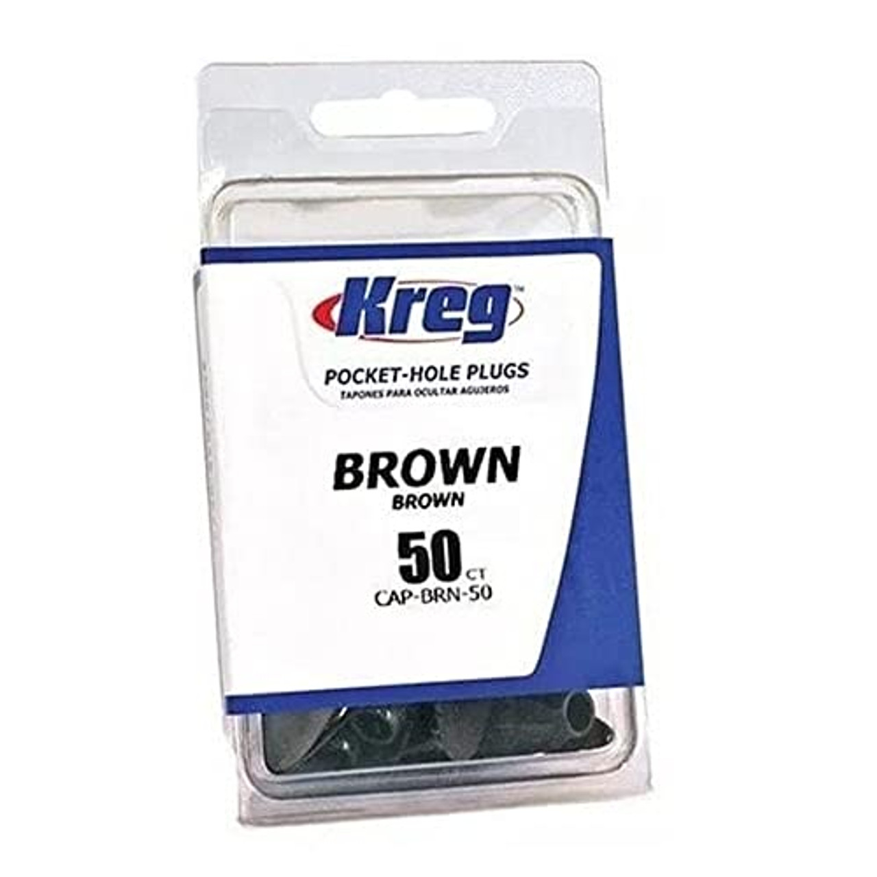 Kreg CAP-BRN-50 Brown Plastic Plugs 50-Count