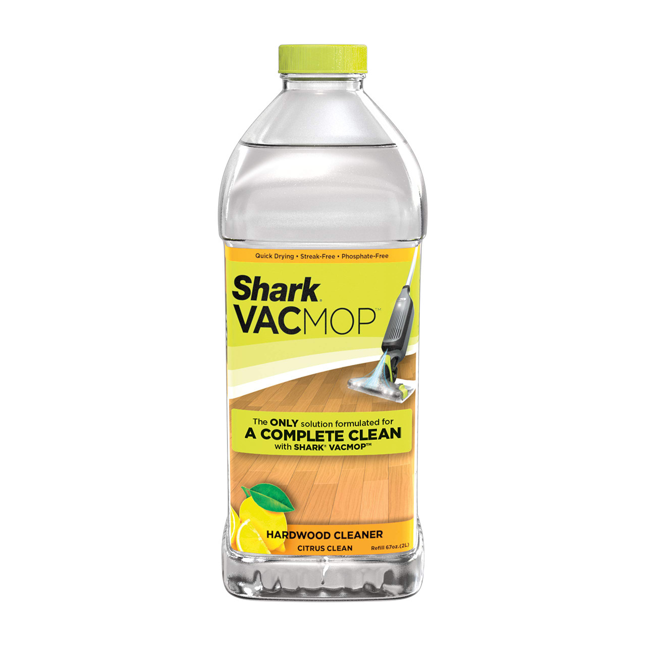 Shark VACMOP Hardwood Cleaner Refill 2L Bottle, Citrus Clean Scent, VCW60