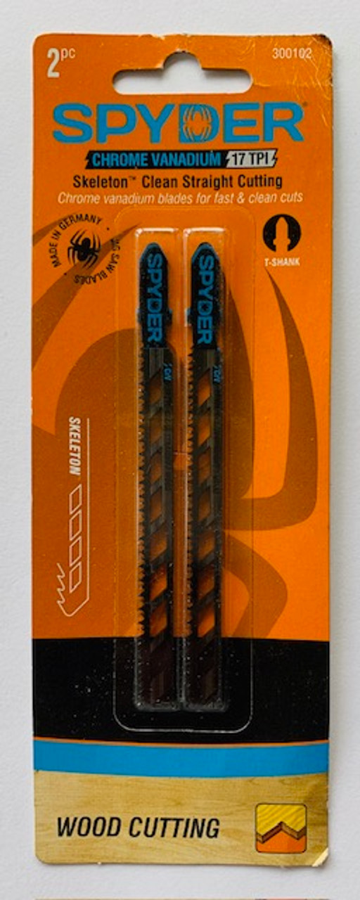 Spyder (2-Pack) Skeleton 4-in 17 TPI T-shank Chrome/Vanadium Blade Set 300102