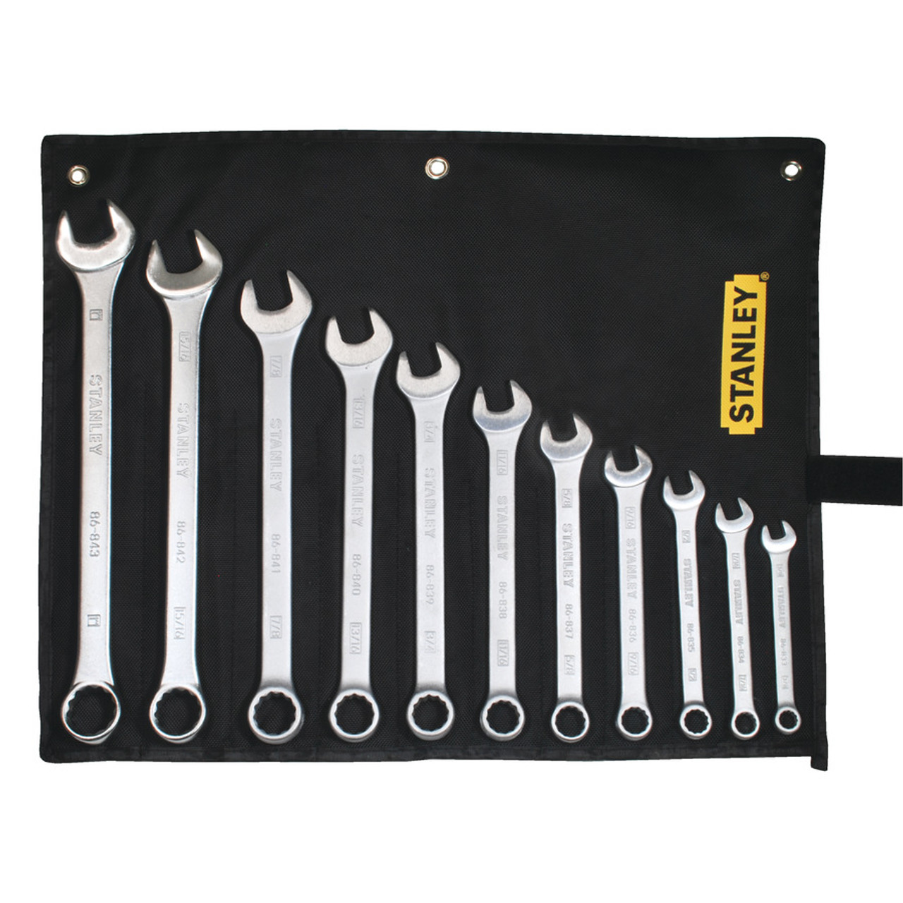 Stanley 85-450 11PC 12PT SAE COMBINATION WRENCH SET 3/8 - 1IN