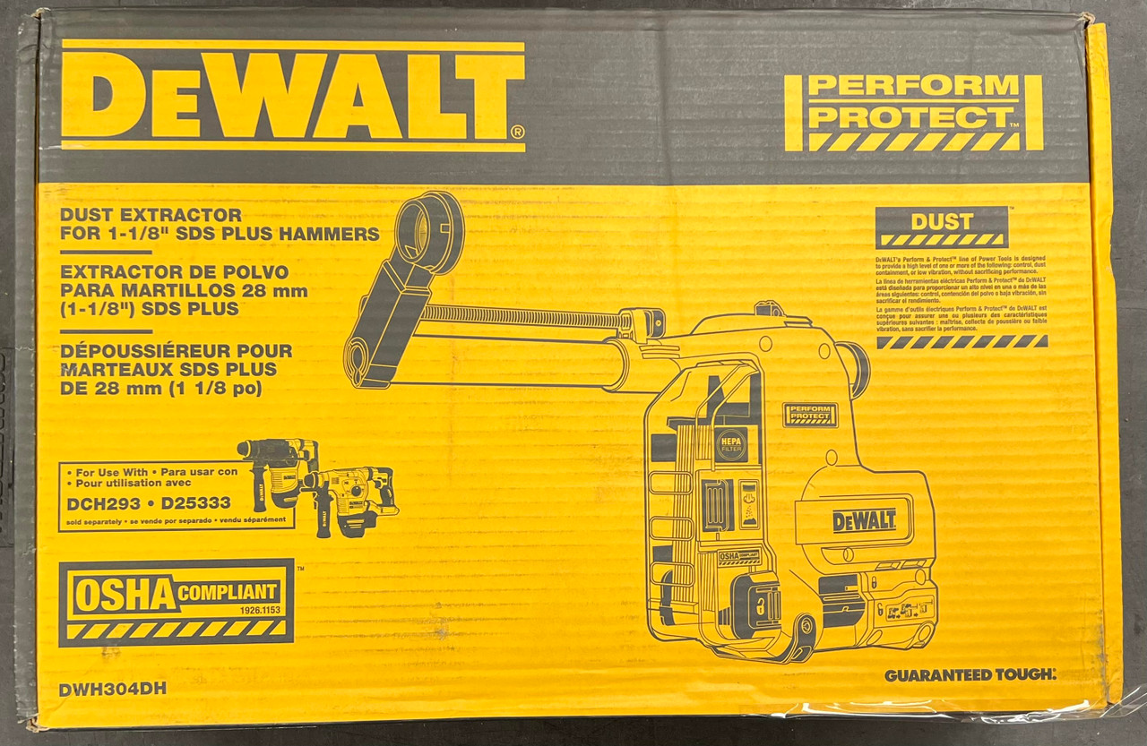 DEWALT Onboard Rotary Hammer Dust Extractor for 1-1/8-Inch SDS Plus Hammers (DWH304DH)