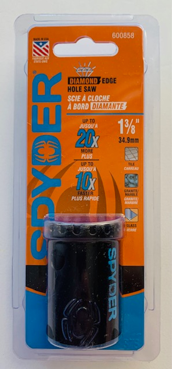 Spyder 600858 Diamond Non-arbored Hole Saw 1-3/8 Inch
