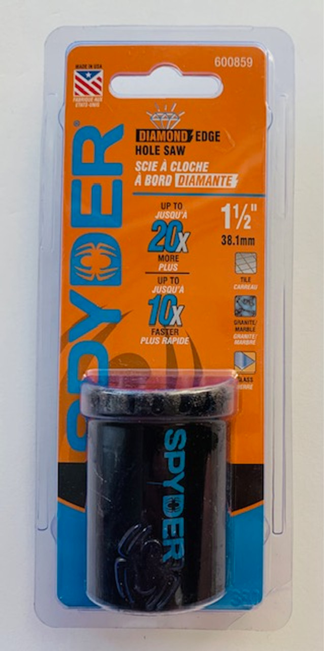 Spyder 600859 Diamond Non-arbored Hole Saw 1-1/2-in