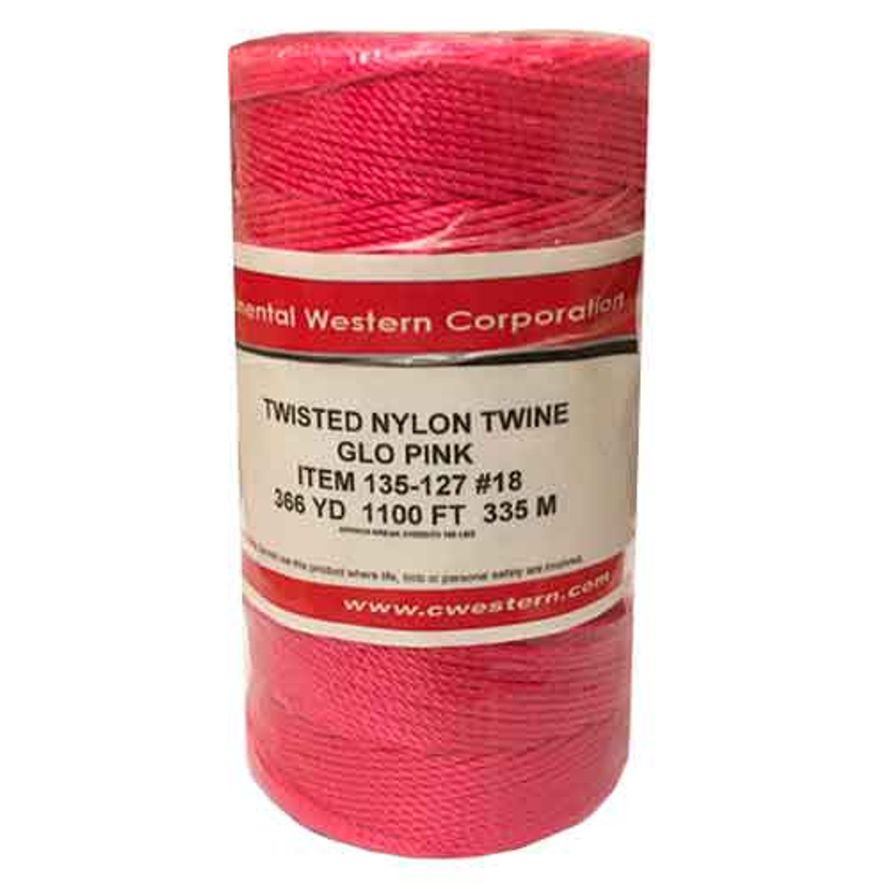 CWC Fluorescent Glo Pink #18 Seine Twine (Roll Of 1100') 135-127