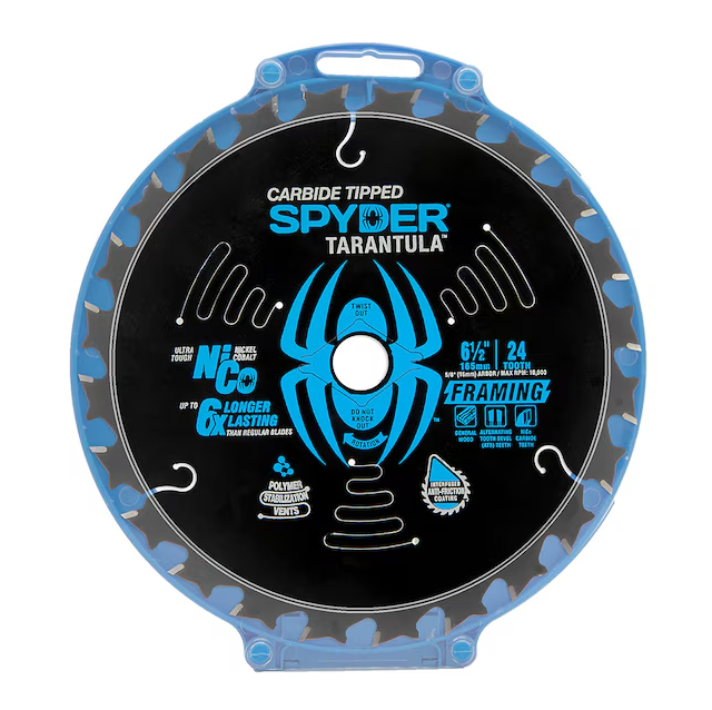 Spyder 13004 Tarantula Carbide Framing Saw Blade, 6-1/2", 24 Tooth