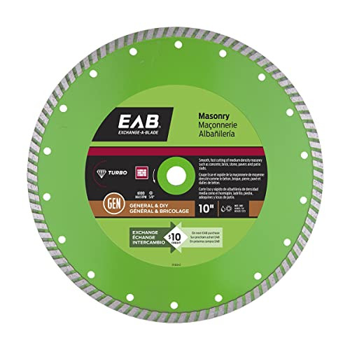 Exchange-A-Blade 3110042 Turbo Rim Concrete Diamond Blade, 10 in.