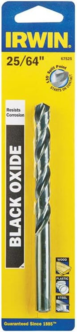 Irwin 67525 25/64in Black Oxide Drill Bit