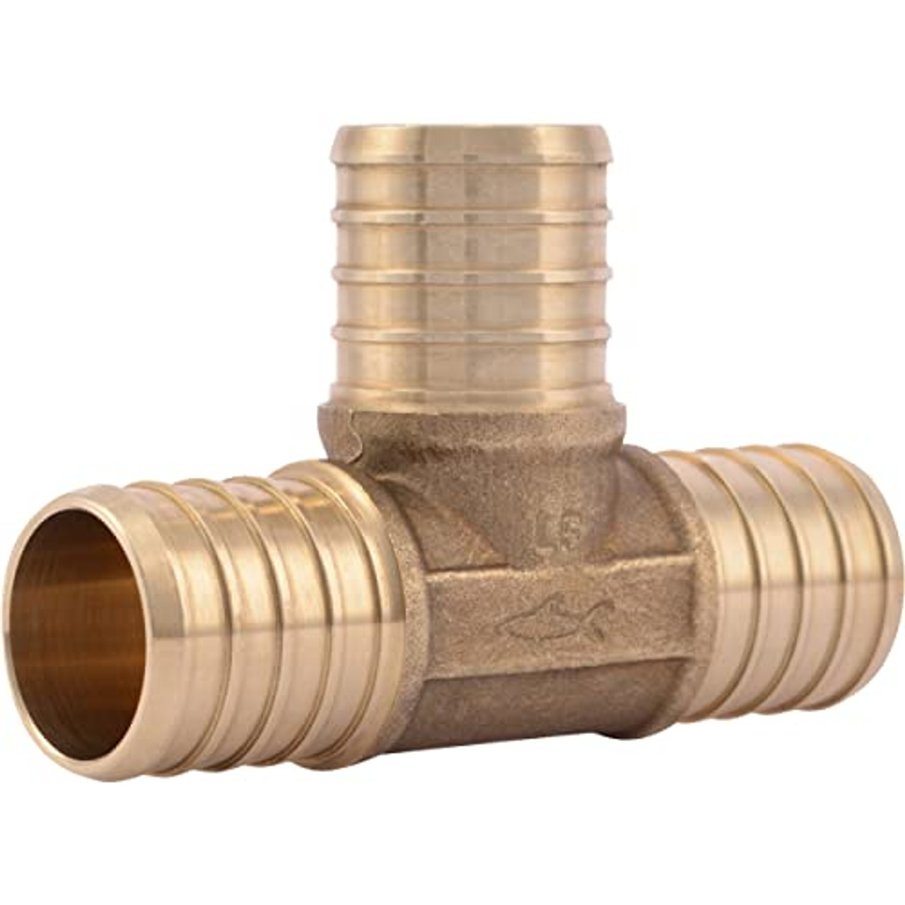 SharkBite 1" X 1" X 1" Crimp Tee, Brass Plumbing Fitting, PEX Pipe, PE-RT, UC374LFA