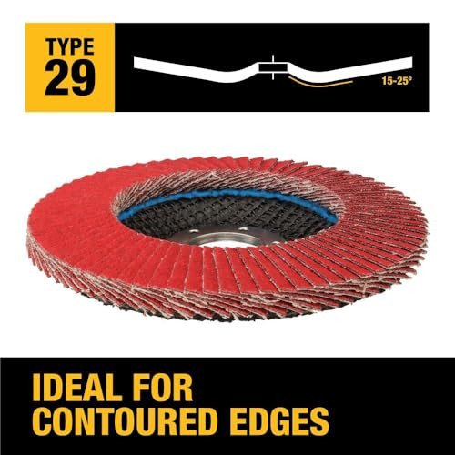 DEWALT DWA8282 80G T29 XP Ceramic Flap Disc, 4-1/2" x 7/8"