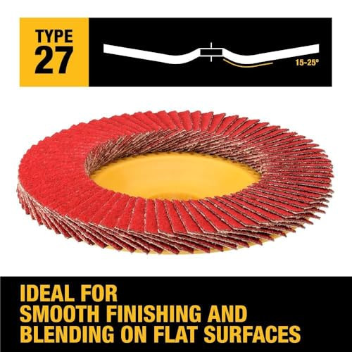 DeWalt DWA8281CTR Elite Series 4-1/2" X 7/8" 60G T27 XP Ceramic Trimline Flap Disc