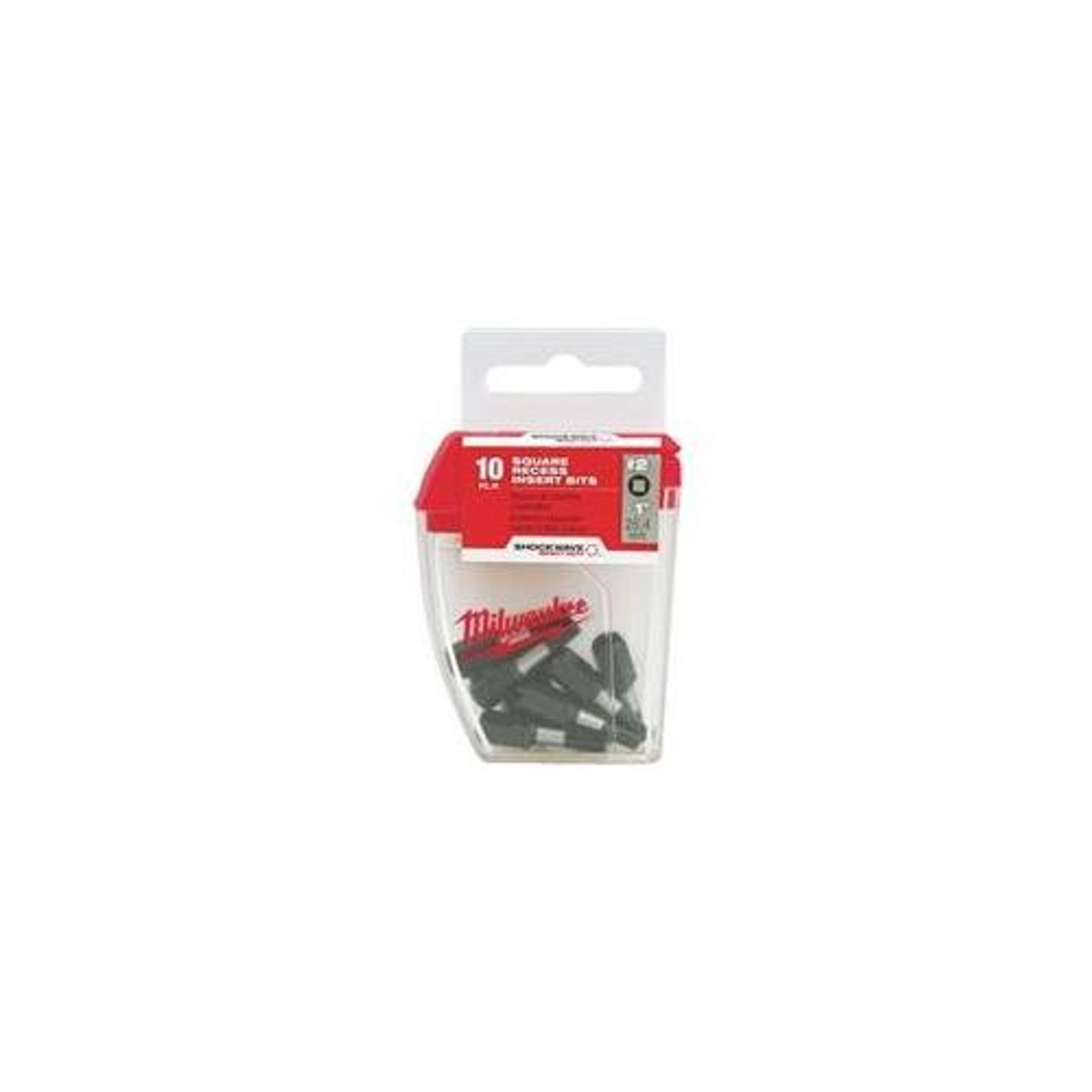 MILWAUKEE 48-32-5008 Bit Insert Square No 2 X 1" - 10 PACK
