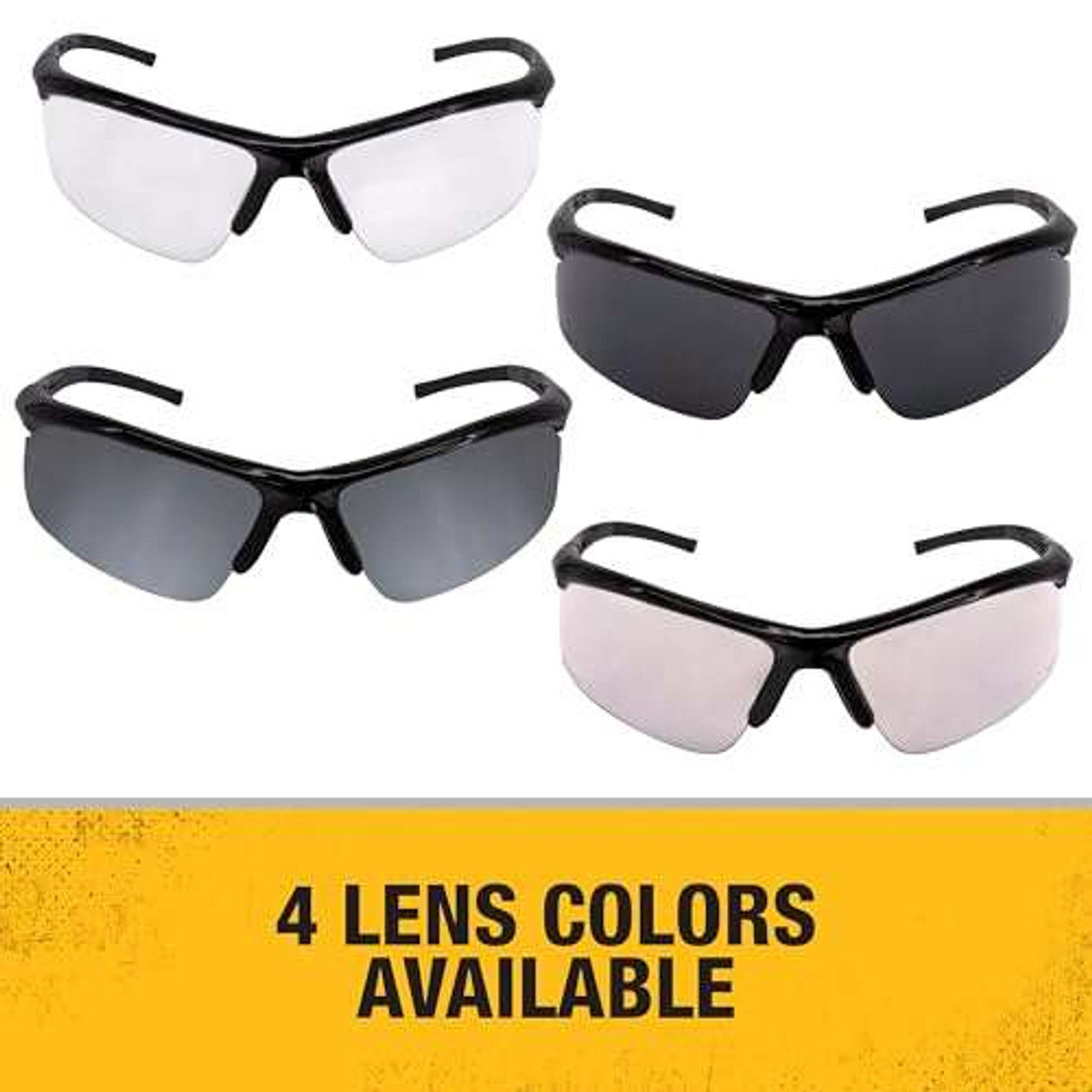 Dewalt DPG51-6C (1-Pair) Radius Silver Mirror 10 Base Curve Lens Protective Safety Glasses