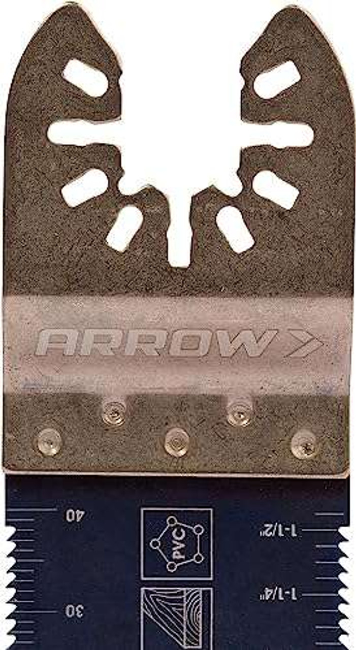 Arrow OSCTRI-1 Bi-Metal Oscillating Tool Sidetooth Plunger Saw Blade for Wood and PVC Pipe, Universal, Fits Most Multitools, Includes Adapter, 1-5/16 Inch