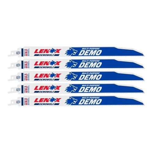 Lenox 5-Pack 10TPI 1" X 12" Demo Multi-Purpose Recip Blades