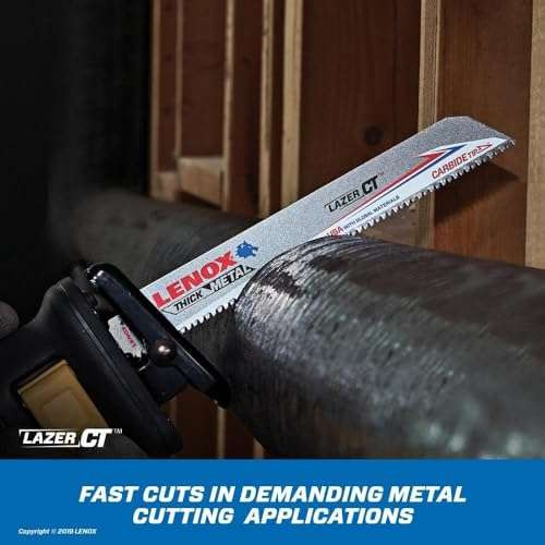 LENOX 3-Pcs, 6" 8TPI Thick Metal Recip Blades 6108RCT