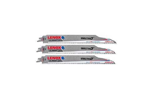 Lenox (3-Pack) 156RCT 12" x 1" x 050" X 6TPI Nail Embedded Wood Recip Blades (2058827)