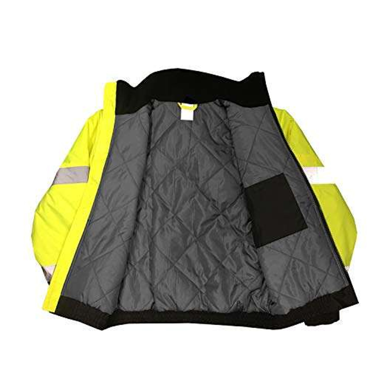 Radians SJ11QB-3ZGS Weather Proof Jacket with Quilted Built-In Liner, 2X-Large, Hi Viz Green/Black