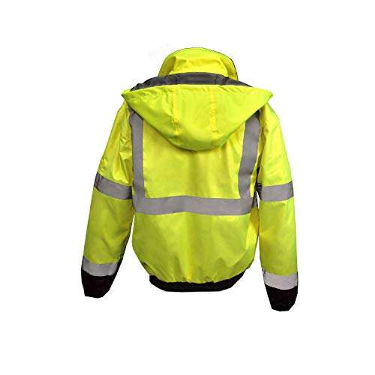 Radians SJ11QB-3ZGS Weather Proof Jacket with Quilted Built-In Liner, 2X-Large, Hi Viz Green/Black