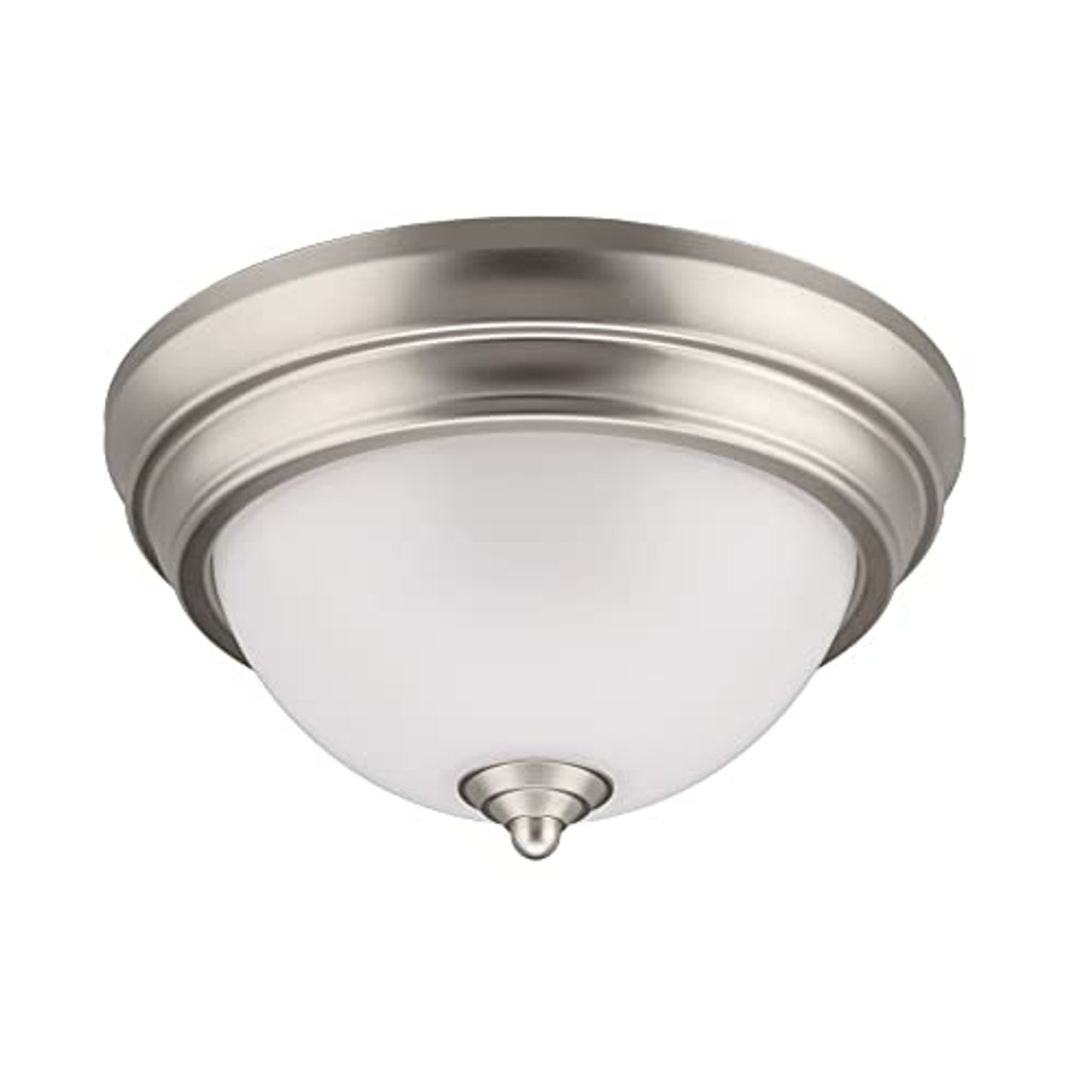 ETI Color Preference Spin Light 4.8 in. H x 9 in. W x 9 in. L Brushed Nickel White LED Ceiling SL-9-81-807-SV-N-BN