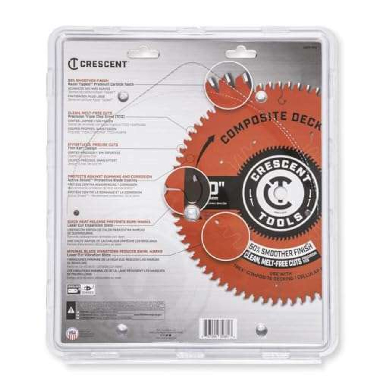 CRESCENT - 10" - 72T Composite Decking Blade (CSBTX-1072)