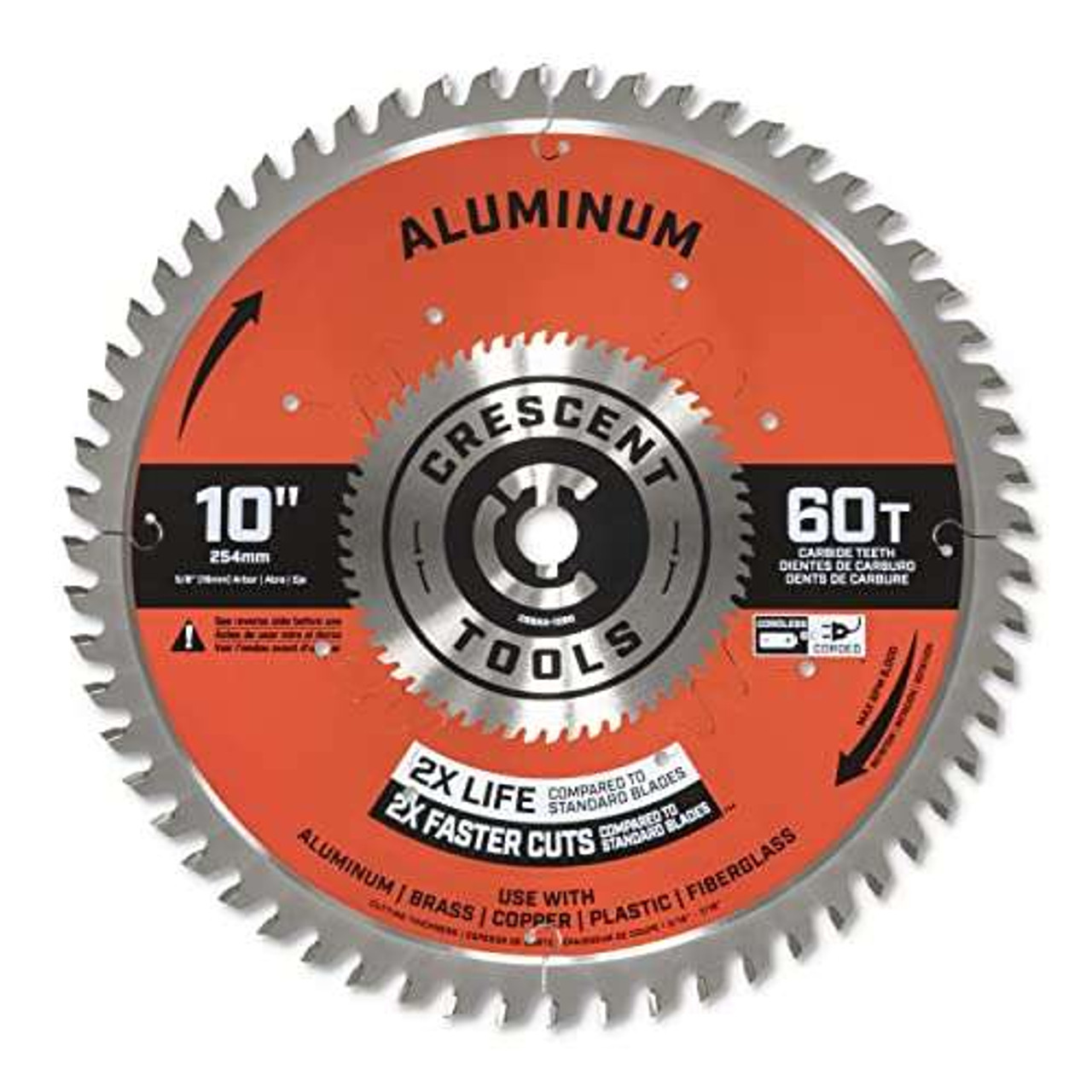 Crescent Apex Circular Saw Blade 10'' X 60 Tooth Thick Aluminum (CSBAK-1060)