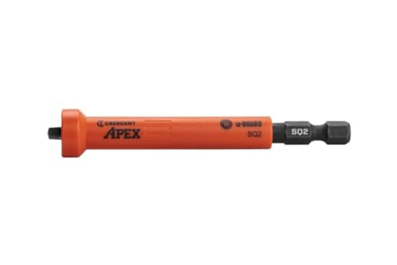 CRESCENT APEX 2Pk 3.5" SQ2 Covered Power Bits with Ring Magnets (CAUMB3BSQ2)