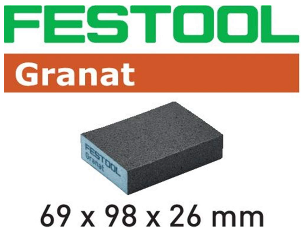 Festool 6-Pack Granat Abrasive Sanding Block, 120 Grit (201082)