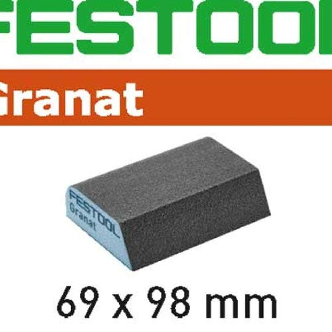 Festool 6-Pack Abrasive Sponge Granat 69 x 98 x 26, 120 Grit (201084)