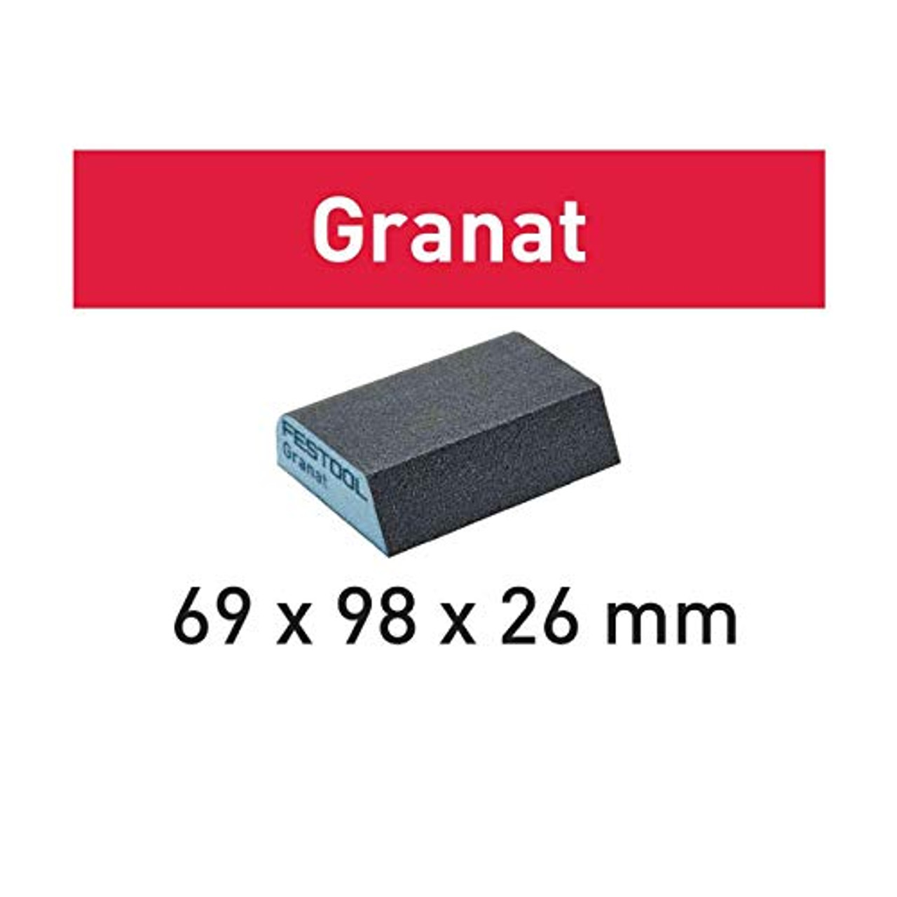Festool 6-Pack Abrasive Sponge Granat 69 x 98 x 26, 120 Grit (201084)