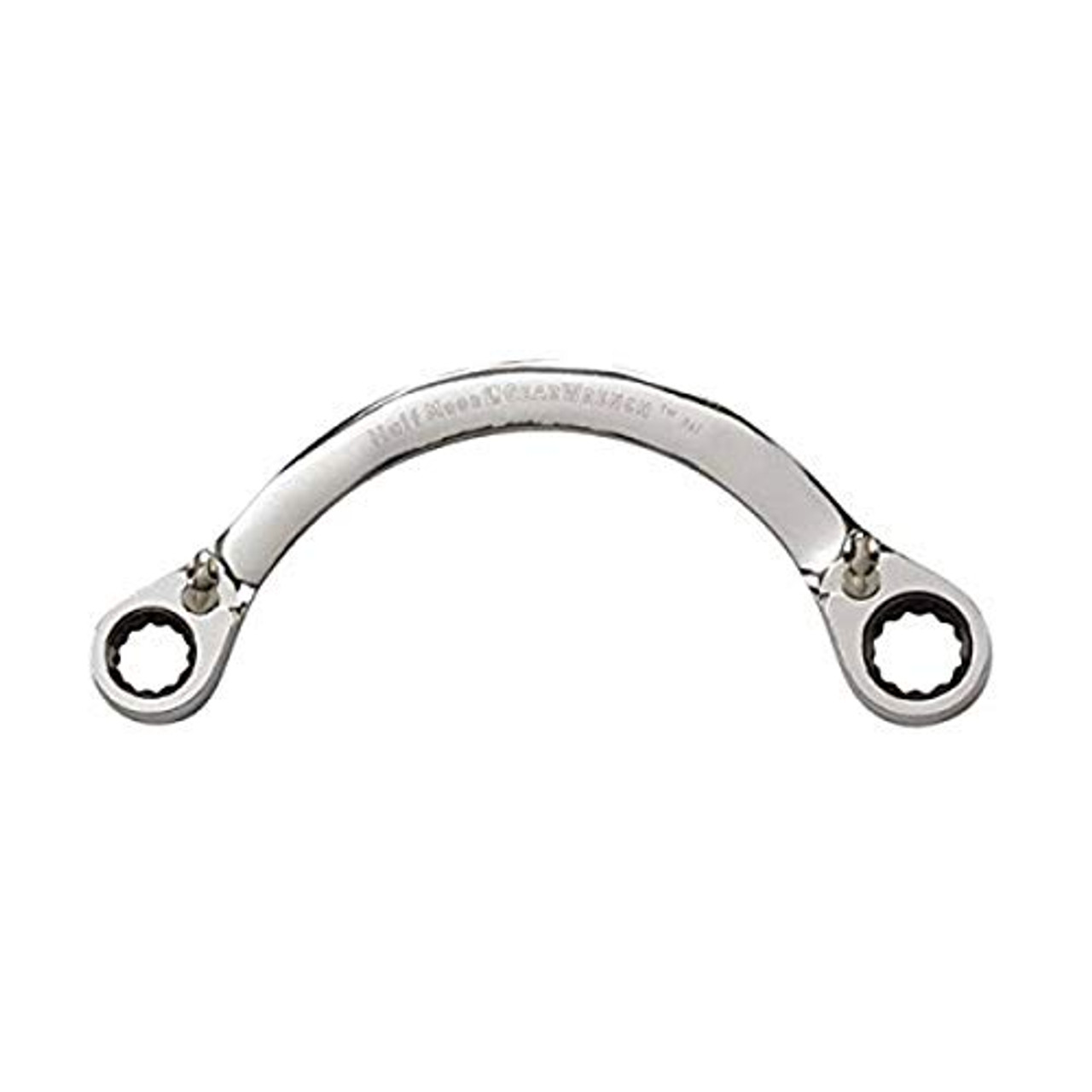 GEARWRENCH 3/8" x 7/16" 12 Point Half-Moon Reversible Double Box Ratcheting Wrench (EHT9841)