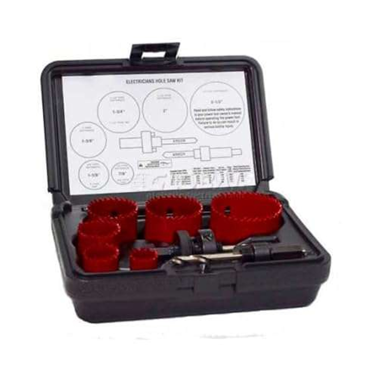 ITM 8PC Electrician's Bi-Metal Hole Saw Kit (275AV02E)