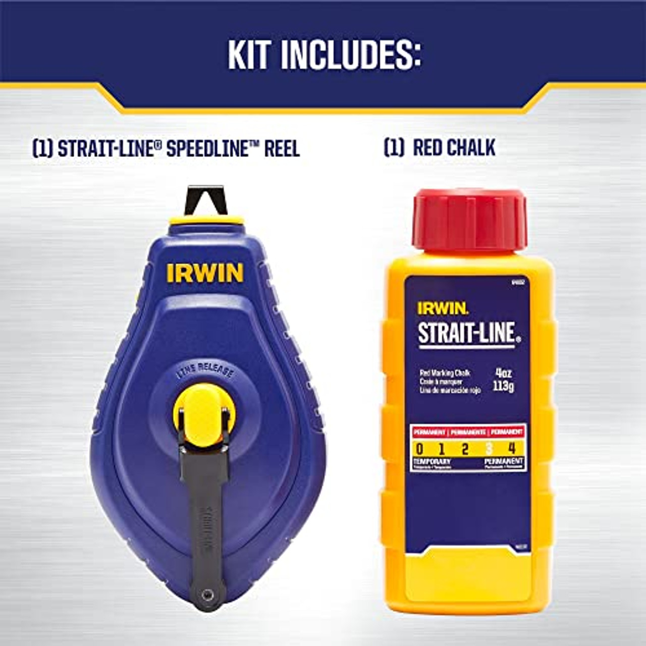 IRWIN STRAIT-LINE SPEEDLINE w/ Red Chalk (IWHT48442RC)