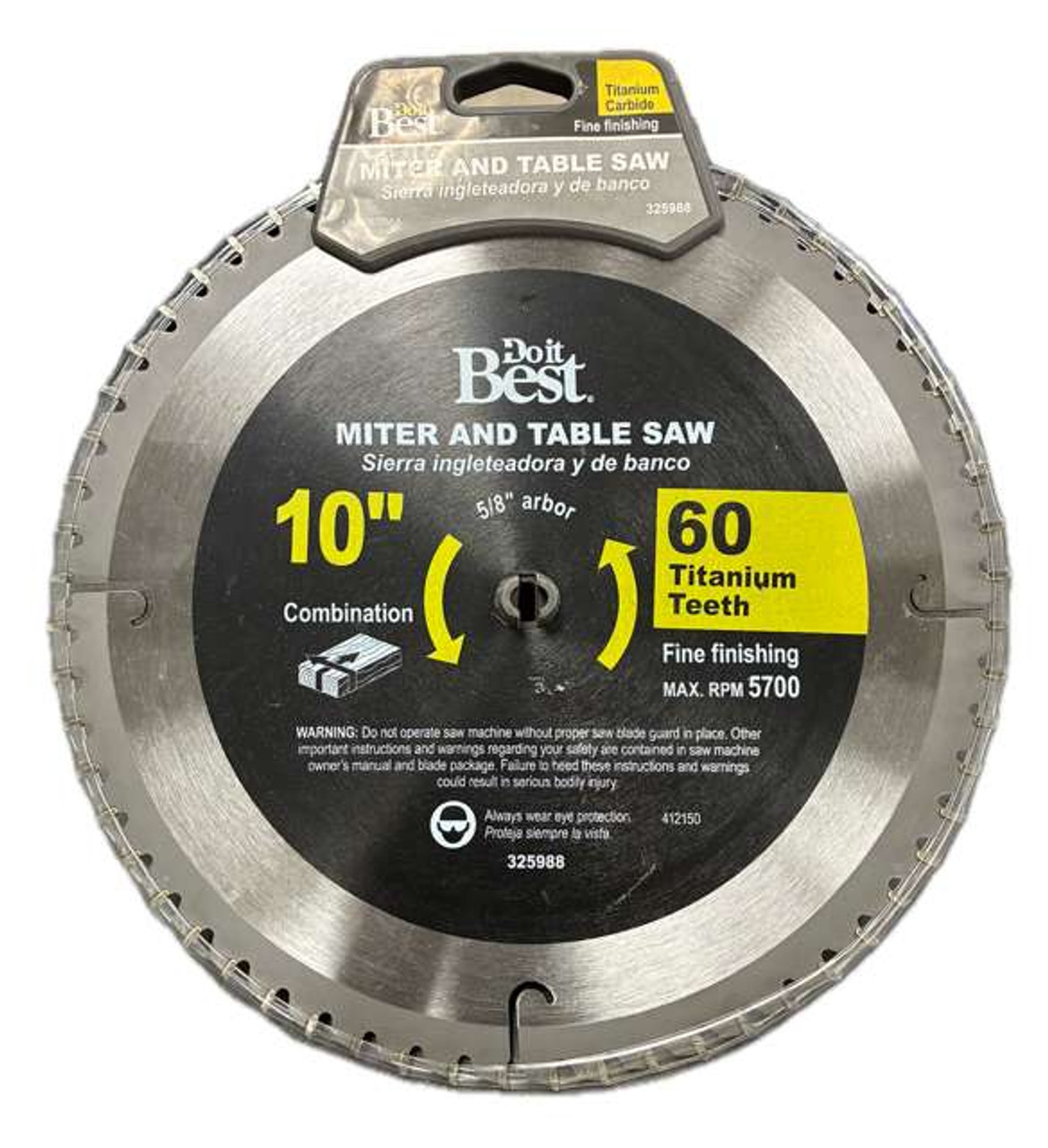 Do it Best 10" 60T Titanium, Miter and Table Saw Blade (415781DB)
