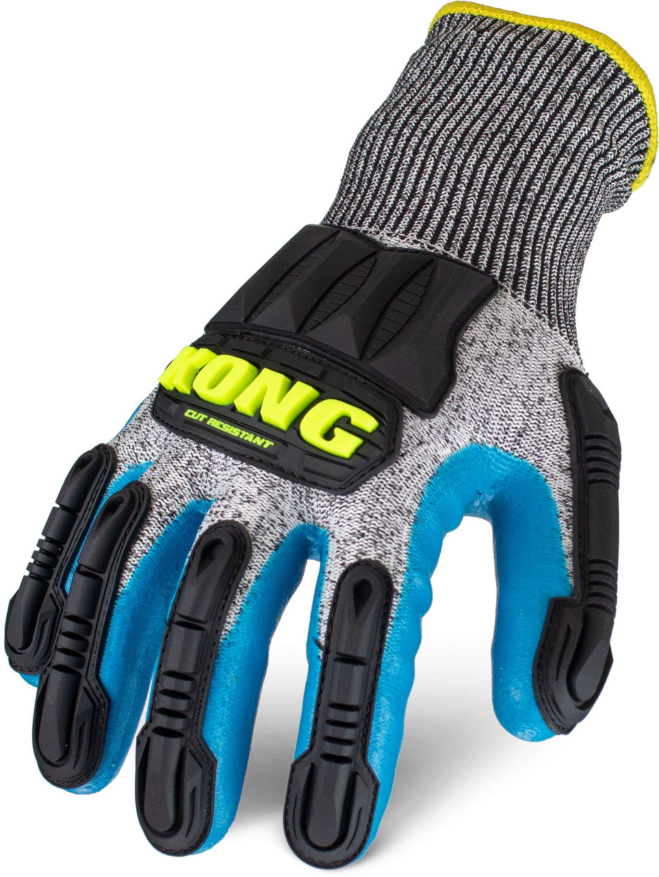 Ironclad KONG (1-Pair / Size-XL) Knit Cut Resistant Glove, TPR Impact Protection, Foam Nitrile Coating, A4 Cut Resistant