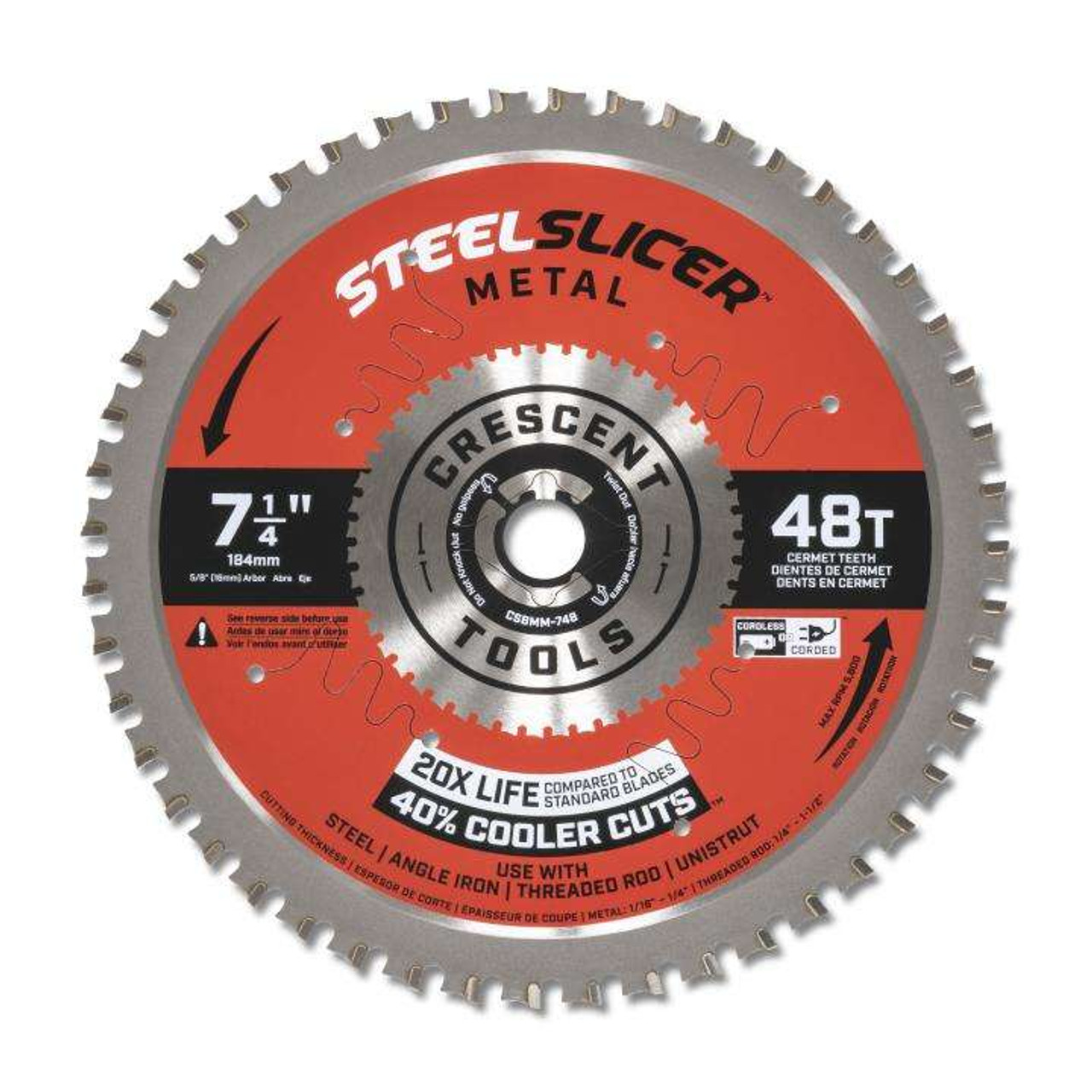 APEX Crescent (1-Blade) Crescent 7-1/4" 48T Medium Metal Cutting Blade (CSBMM-748)