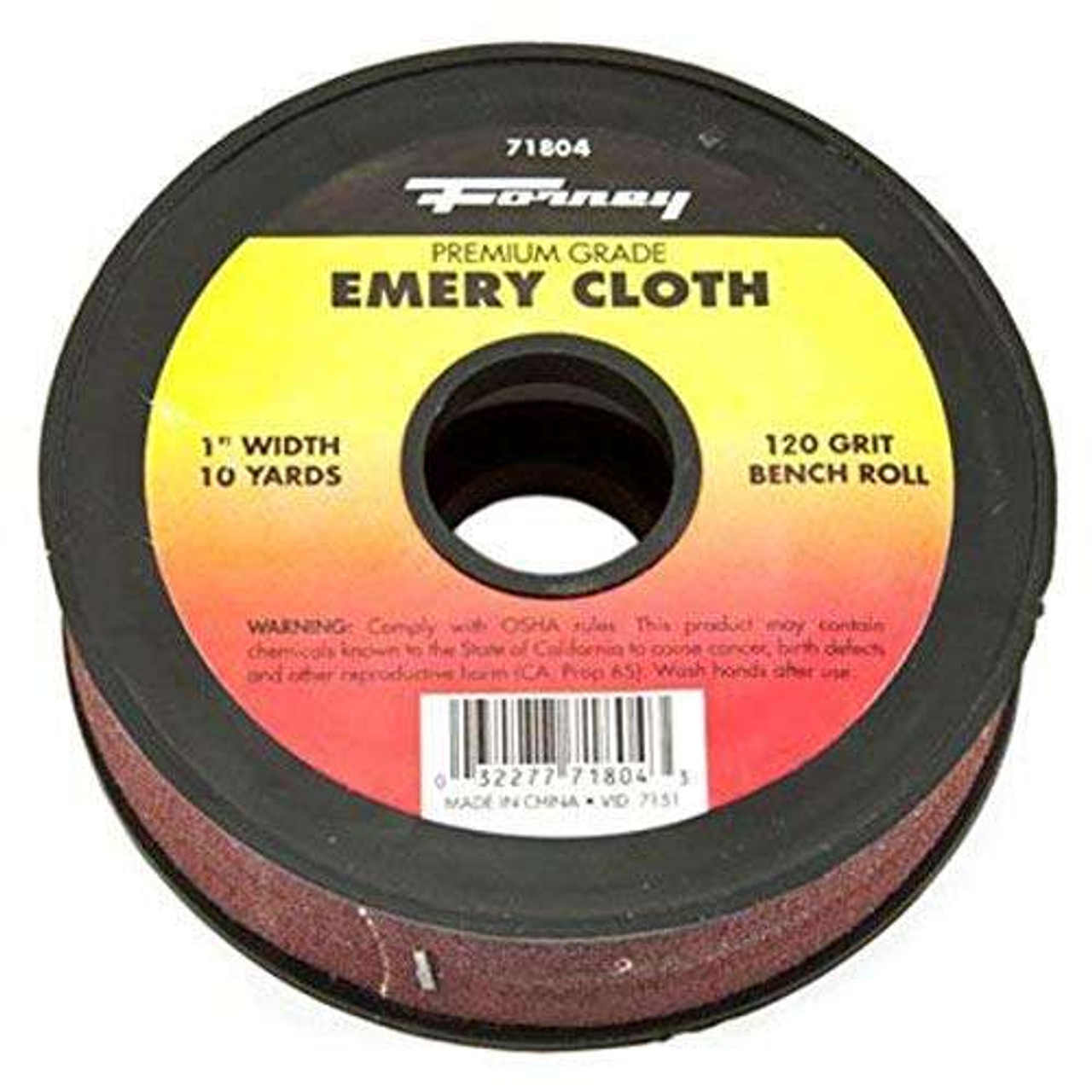 Forney Emery Cloth, 80-Grit, 1-Inch-by-10-Yard Bench Roll (71803)