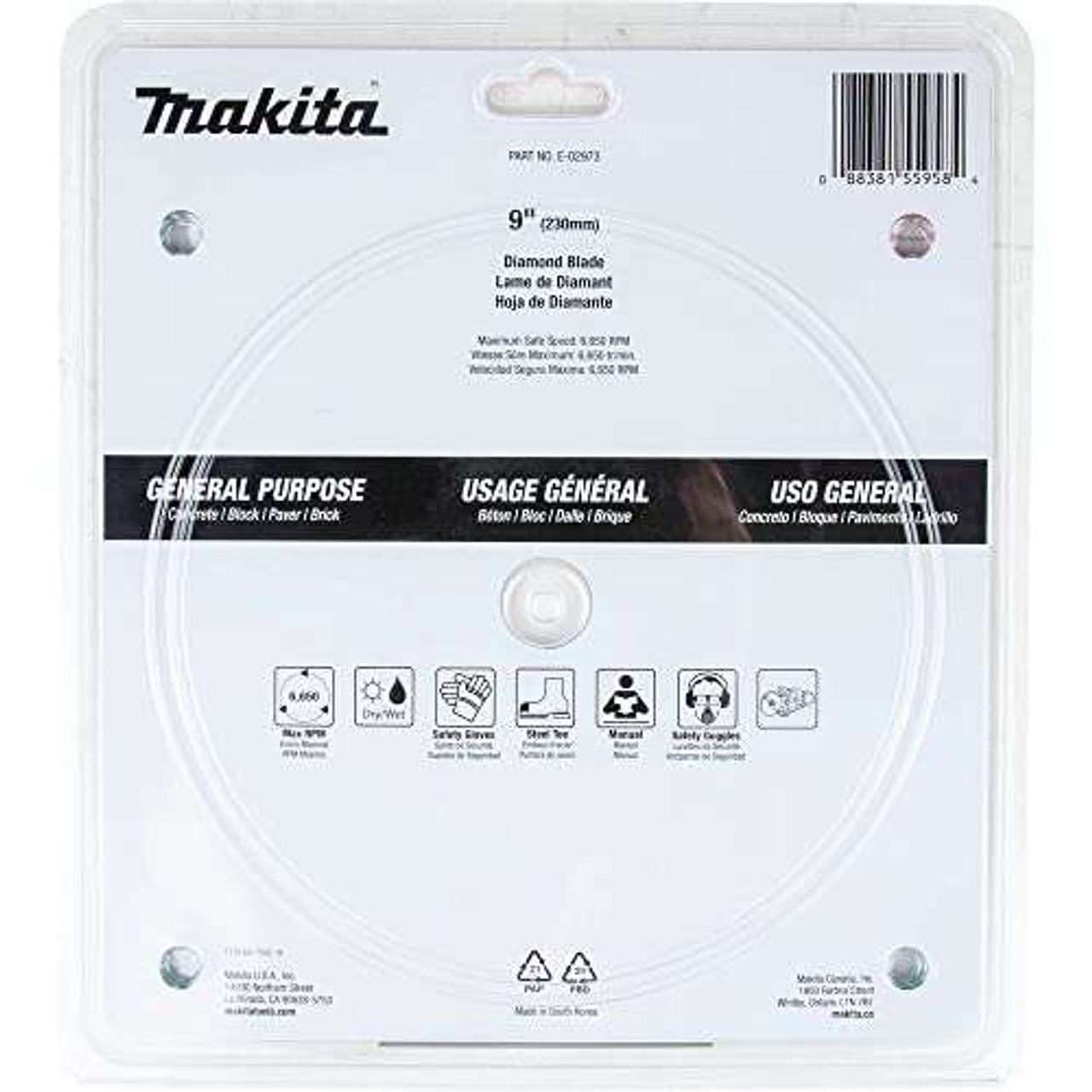 Makita E-02973, 9" Ultra-Premium Plus Diamond Blade, Segmented, General Purpose