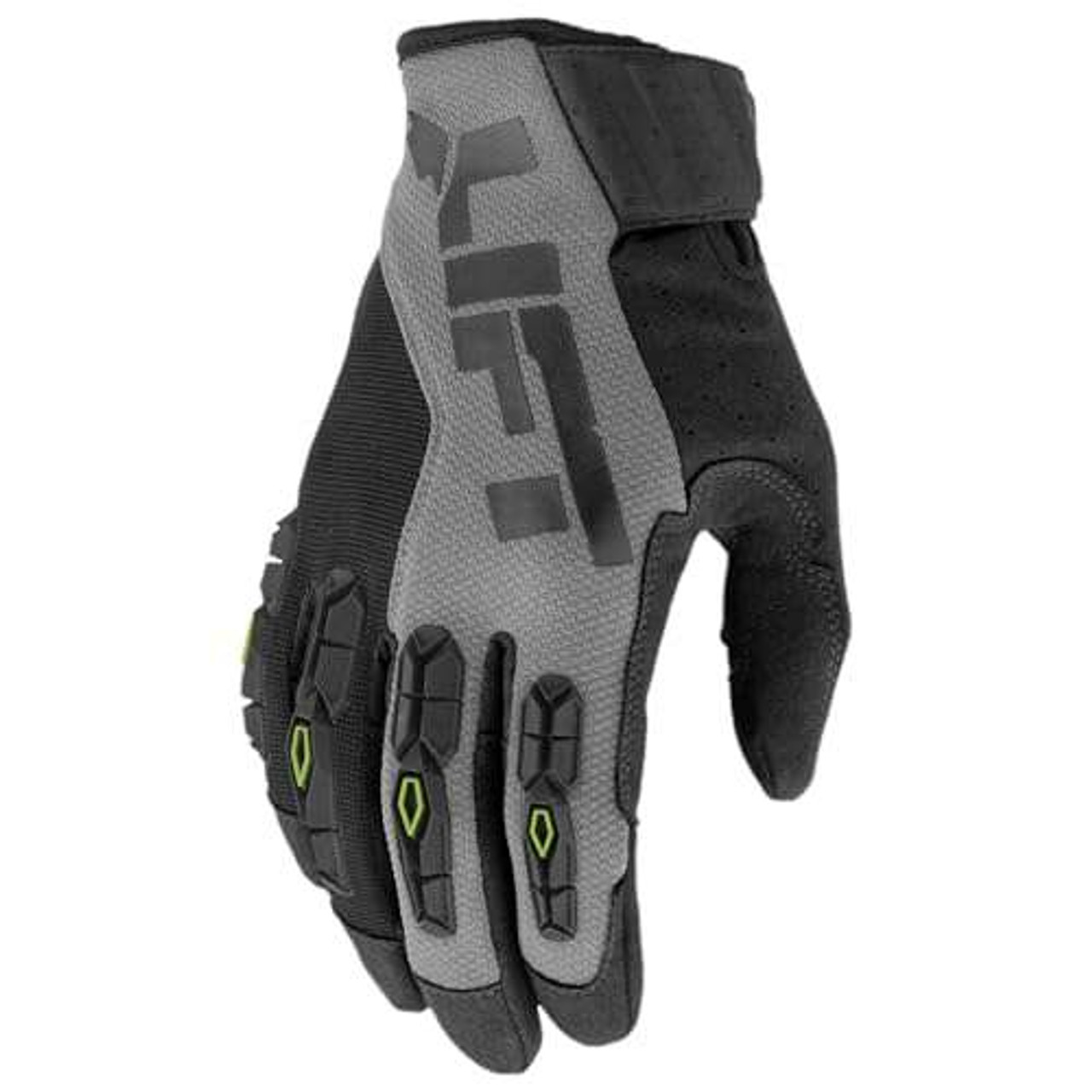 GRUNT Glove (Grey/Black)- Synthetic Leather with TPR Guards