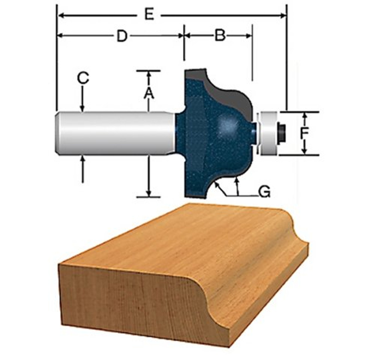 Bosch 85270MC 1 In. Roman Ogee Router Bit