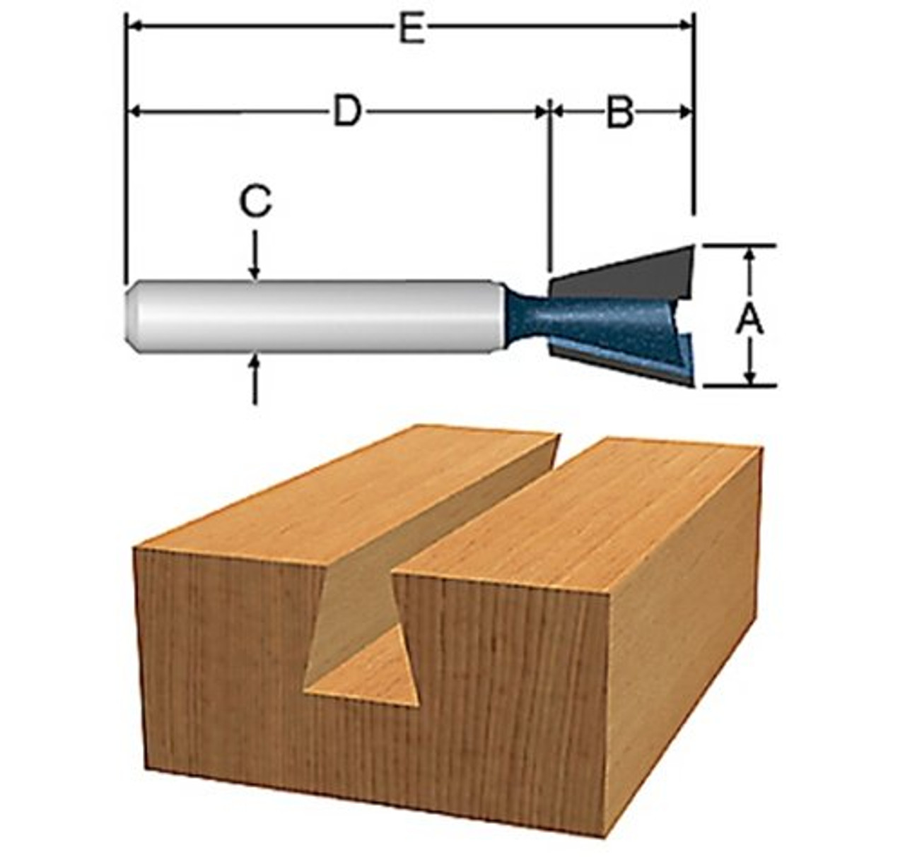 Bosch 84703MC 1/2 In. Dovetail Router Bit